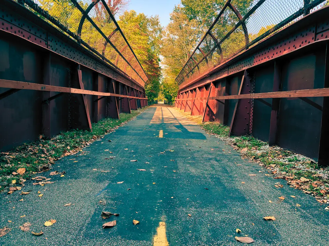 Leisurely autumn cycling